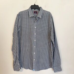 UNTUCKIT Gingham Plaid Cotton Button down dress shirt Men size X Large